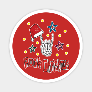 metal xmas_Rock Christmas Heavy Death Skull Hand Magnet